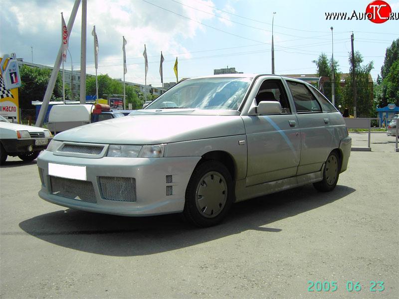 649 р. Решётка радиатора Е-4 На Лада 2112 хэтчбек (1999-2008) (Неокрашенная)  с доставкой в г. Керчь