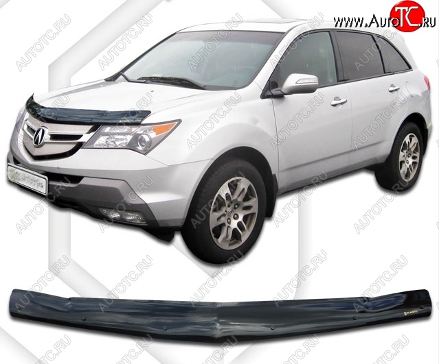1 999 р. Дефлектор капота CA-Plastiс  Acura MDX  YD2 (2006-2009) дорестайлинг (Classic черный, Без надписи)  с доставкой в г. Керчь