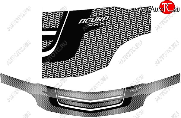 2 479 р. Дефлектор капота CA-Plastiс  Acura MDX  YD1 (2000-2003) дорестайлинг (Серия Art белая)  с доставкой в г. Керчь