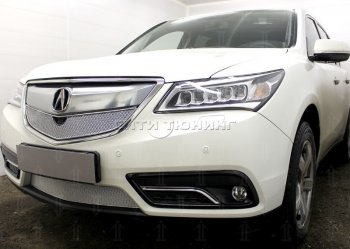 3 849 р. Нижняя решетка радиатора Allest Acura MDX YD3 дорестайлинг (2013-2016) (Хром)  с доставкой в г. Керчь. Увеличить фотографию 2