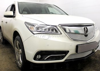 3 849 р. Нижняя решетка радиатора Allest Acura MDX YD3 дорестайлинг (2013-2016) (Хром)  с доставкой в г. Керчь. Увеличить фотографию 3