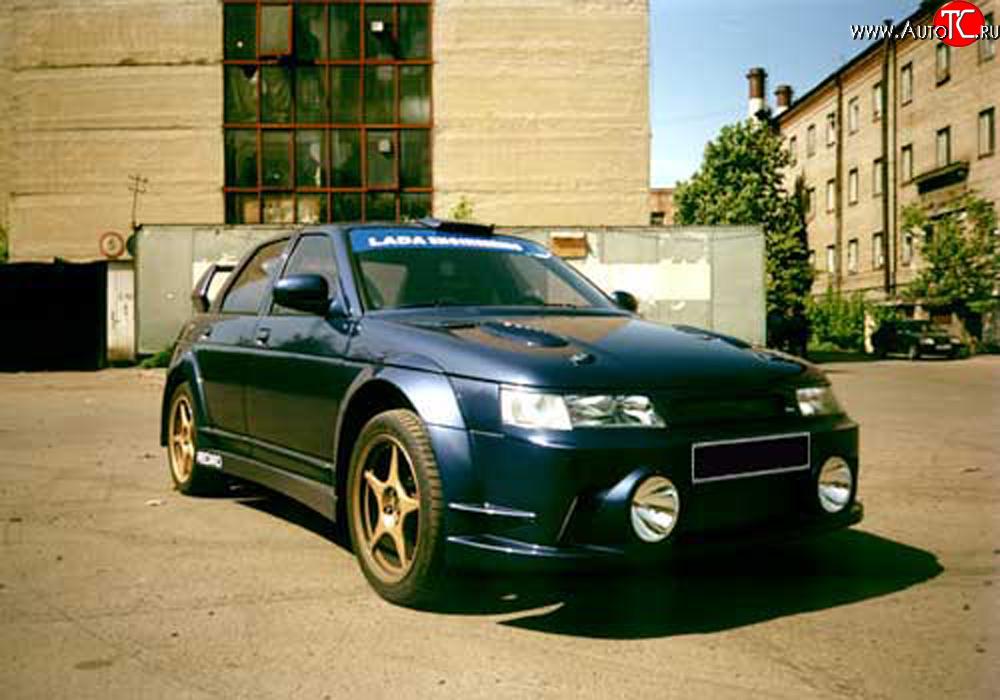 8 649 р. Накладки дверей нижние WRC EVO Лада 2110 седан (1995-2007) (Неокрашенные)  с доставкой в г. Керчь