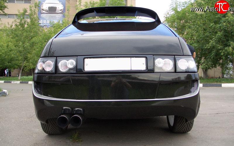 8 149 р. Задний бампер Я - Робот с расширителями арок Лада 2112 купе (2002-2009) (Неокрашенный)  с доставкой в г. Керчь