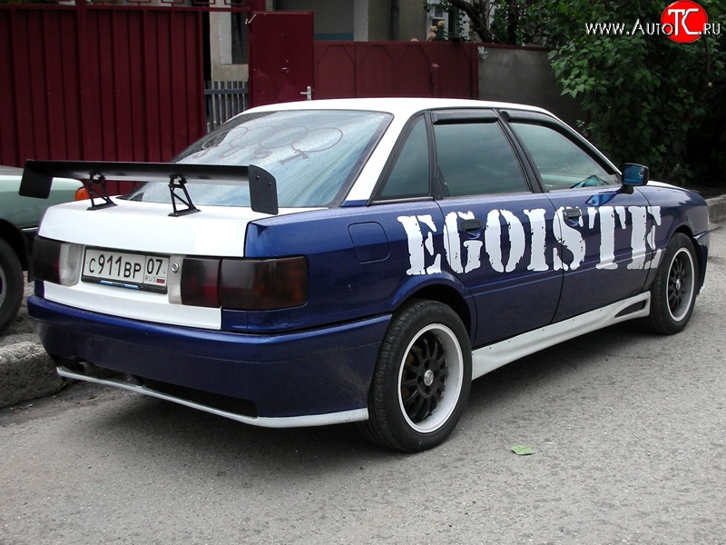 4 499 р. Накладка заднего бампера Rieger Audi 80 B4 седан (1992-1996)  с доставкой в г. Керчь