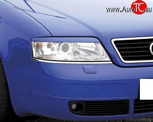 849 р. Реснички Power Style  Audi A6  C5 (1997-2001) дорестайлинг, седан (Неокрашенные)  с доставкой в г. Керчь