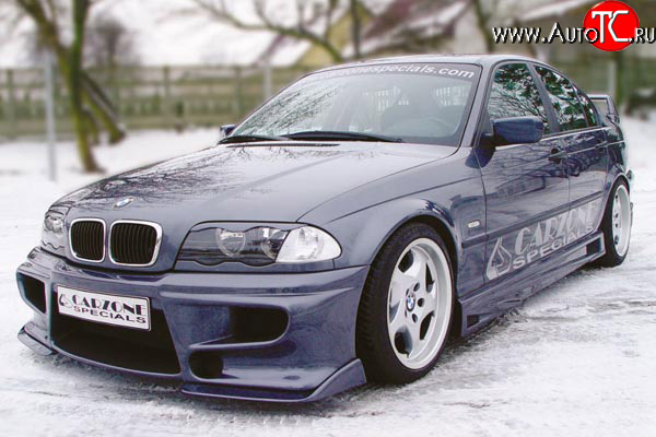 8 899 р. Передний бампер CarZone BMW 3 серия E46 седан дорестайлинг (1998-2001)  с доставкой в г. Керчь