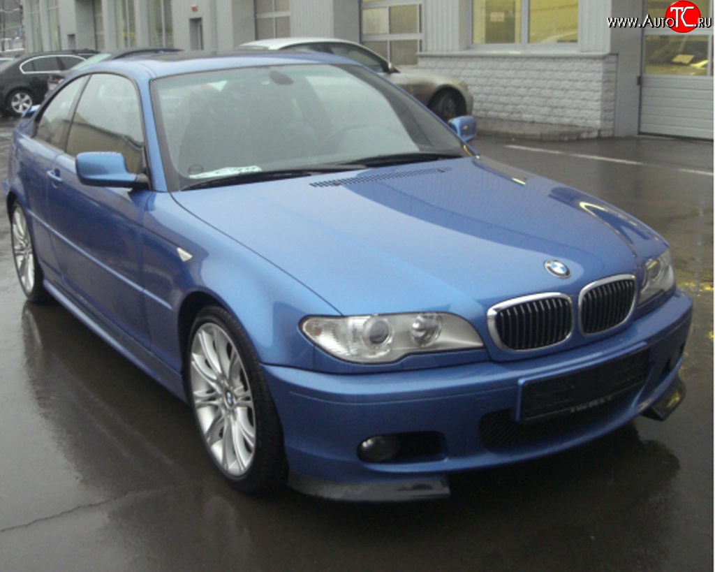 839 р. Накладки Sport-Style на передний бампер автомобиля BMW 3 серия E46 седан дорестайлинг (1998-2001) (Неокрашенная)  с доставкой в г. Керчь