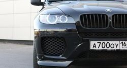 4 749 р. Накладки Global-Tuning на передний бампер автомобиля BMW X6 E71 дорестайлинг (2008-2012) (Неокрашенная)  с доставкой в г. Керчь. Увеличить фотографию 4
