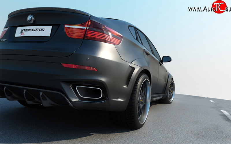 7 999 р. Лип Спойлер Interceptor BMW X6 E71 рестайлинг (2012-2014) (Неокрашенный)  с доставкой в г. Керчь