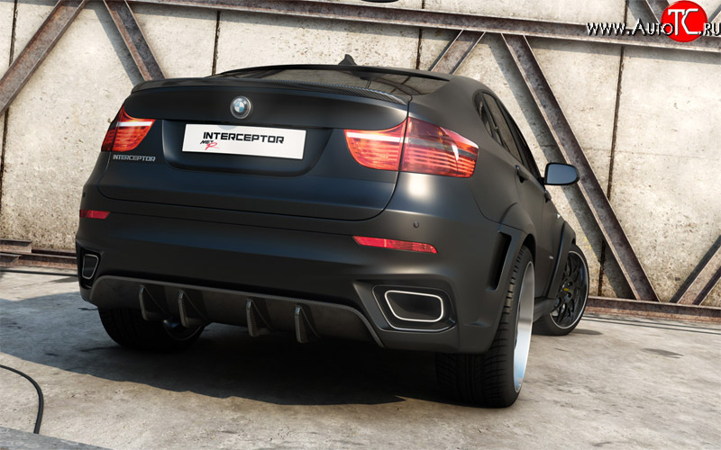 3 999 р. Нижняя накладка крышки багажника Interceptor BMW X6 E71 рестайлинг (2012-2014)  с доставкой в г. Керчь