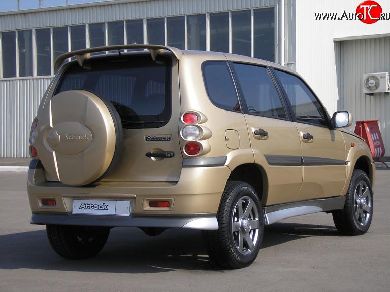 3 099 р. Спойлер Атака Chevrolet Niva 2123 дорестайлинг (2002-2008) (Неокрашенный)  с доставкой в г. Керчь