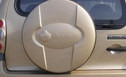 2 249 р. Чехол запасного колеса Атака Лада 2123 (Нива Шевроле) дорестайлинг (2002-2008) (Неокрашенный)  с доставкой в г. Керчь. Увеличить фотографию 2