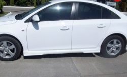 3 899 р. Пороги накладки Sport Style Chevrolet Cruze J300 седан рестайлинг (2012-2015) (Неокрашенные)  с доставкой в г. Керчь. Увеличить фотографию 2