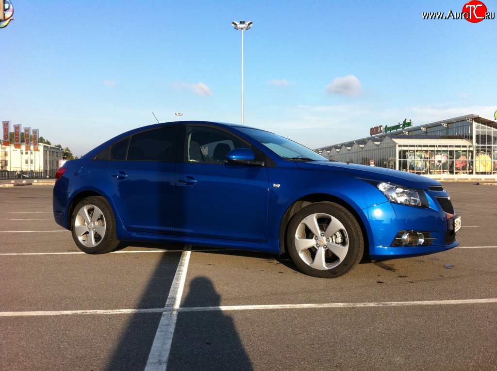 4 199 р. Пороги накладки Z-Line Chevrolet Cruze J300 седан рестайлинг (2012-2015) (Неокрашенные)  с доставкой в г. Керчь