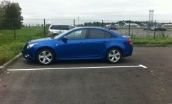 4 199 р. Пороги накладки Z-Line Chevrolet Cruze J300 седан рестайлинг (2012-2015) (Неокрашенные)  с доставкой в г. Керчь. Увеличить фотографию 2