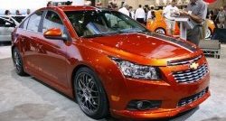4 199 р. Пороги накладки Z-Line Chevrolet Cruze J300 седан рестайлинг (2012-2015) (Неокрашенные)  с доставкой в г. Керчь. Увеличить фотографию 3