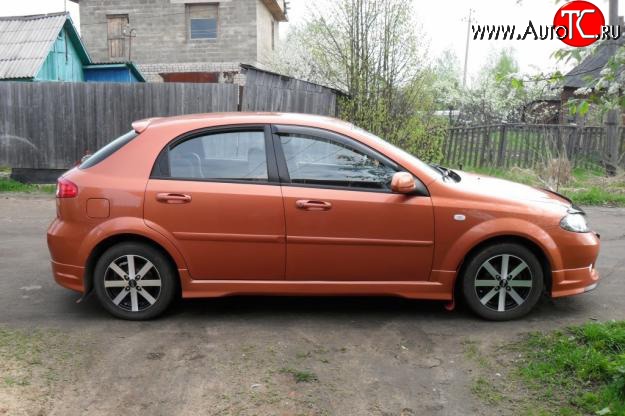 3 499 р. Пороги накладки Street Edition Chevrolet Lacetti хэтчбек (2002-2013) (Неокрашенные)  с доставкой в г. Керчь