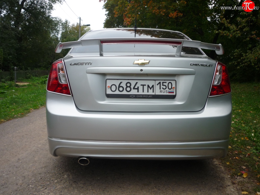 3 499 р. Накладка заднего бампера CTS Chevrolet Lacetti седан (2002-2013) (Неокрашенная)  с доставкой в г. Керчь