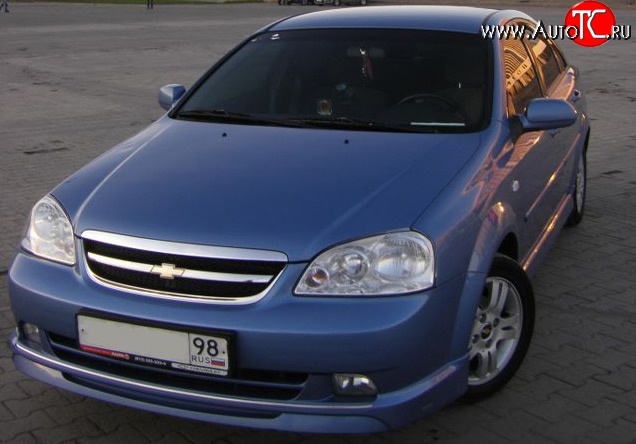 5 949 р. Накладка Street Edition на передний бампер Chevrolet Lacetti седан (2002-2013) (Неокрашенная)  с доставкой в г. Керчь
