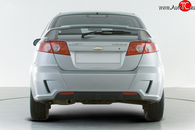 5 599 р. Задний бампер Sport на Chevrolet Lacetti хэтчбек (2002-2013) (Неокрашенный)  с доставкой в г. Керчь