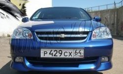 2 399 р. Накладка переднего бампера Tuning Zone Chevrolet Lacetti седан (2002-2013) (Неокрашенная)  с доставкой в г. Керчь. Увеличить фотографию 3