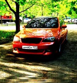 2 399 р. Накладка переднего бампера Tuning Zone Chevrolet Lacetti седан (2002-2013) (Неокрашенная)  с доставкой в г. Керчь. Увеличить фотографию 5
