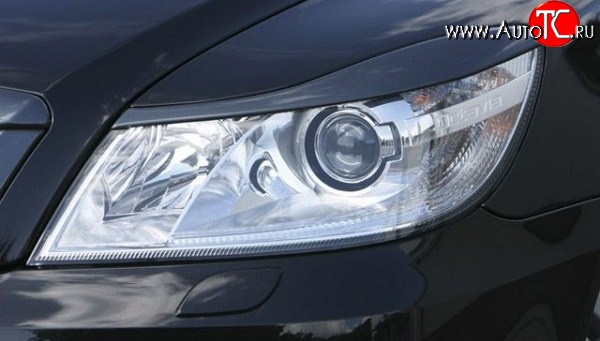 859 р. Реснички на фары СТ Skoda Octavia A5 рестайлинг универсал (2008-2013) (Неокрашенные)  с доставкой в г. Керчь