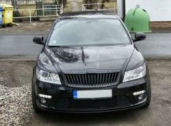 859 р. Реснички на фары СТ Skoda Octavia A5 рестайлинг универсал (2008-2013) (Неокрашенные)  с доставкой в г. Керчь. Увеличить фотографию 2