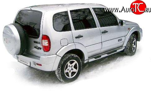 4 249 р. Комплект молдингов на передние и задние двери в сборе Апал Chevrolet Niva 2123 дорестайлинг (2002-2008) (Неокрашенные)  с доставкой в г. Керчь