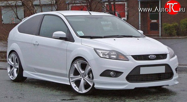 6 599 р. Пороги накладки Loder 1899 Ford Focus 2 хэтчбэк 3 дв. рестайлинг (2007-2011) (Неокрашенные)  с доставкой в г. Керчь