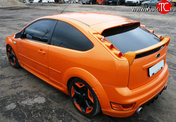 5 499 р. Нижний спойлер крышки багажника Sport Ford Focus 2 хэтчбэк 3 дв. дорестайлинг (2004-2007) (Неокрашенный)  с доставкой в г. Керчь