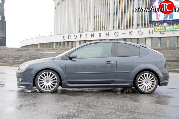 5 899 р. Пороги накладки Sport Ford Focus 2 хэтчбэк 3 дв. рестайлинг (2007-2011) (Неокрашенные)  с доставкой в г. Керчь