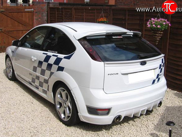 4 199 р. Накладка крышки багажника (лип спойлер) Sport Ford Focus 2 хэтчбэк 3 дв. дорестайлинг (2004-2007) (Неокрашенный)  с доставкой в г. Керчь