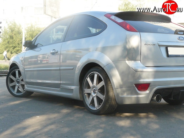 5 899 р. Пороги накладки MaxS Ford Focus 2 хэтчбэк 3 дв. рестайлинг (2007-2011) (Неокрашенные)  с доставкой в г. Керчь