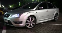 6 999 р. Пороги накладки ST Ford Focus 2 хэтчбэк 5 дв. рестайлинг (2007-2011) (Неокрашенные)  с доставкой в г. Керчь. Увеличить фотографию 4