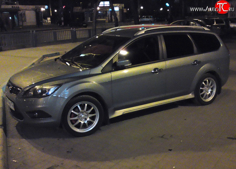 5 649 р. Пороги накладки BombStyle Ford Focus 2 хэтчбэк 5 дв. рестайлинг (2007-2011) (Неокрашенные)  с доставкой в г. Керчь
