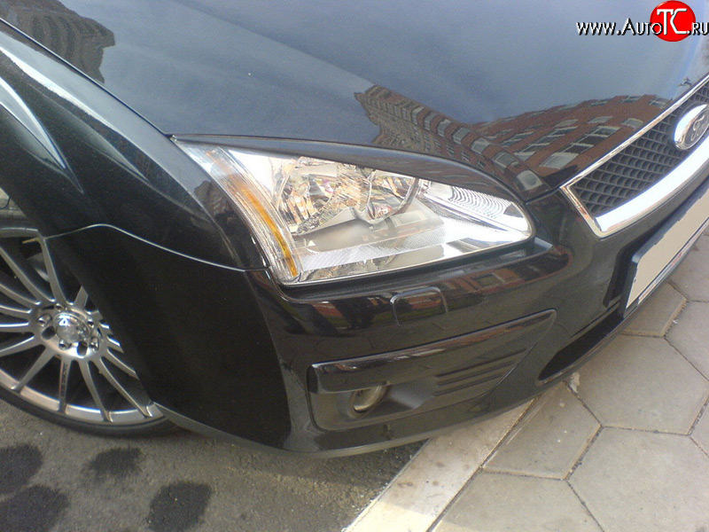 1 149 р. Реснички FF Ford Focus 2 хэтчбэк 3 дв. дорестайлинг (2004-2007) (Неокрашенные)  с доставкой в г. Керчь