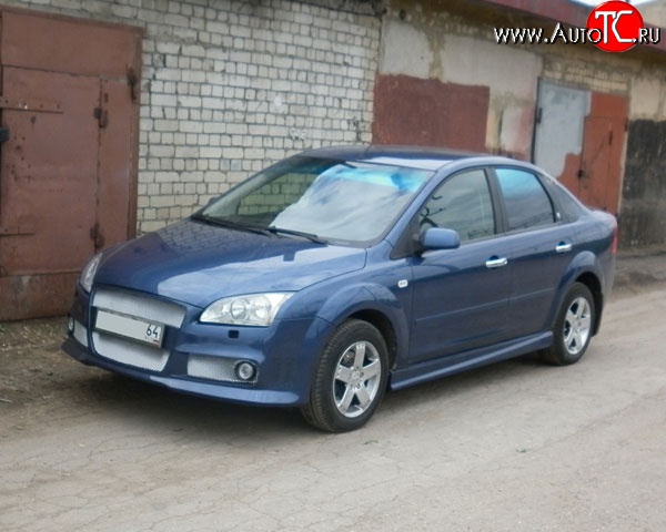 8 349 р. Пороги накладки M-VRS Ford Focus 2 хэтчбэк 5 дв. рестайлинг (2007-2011) (Неокрашенные)  с доставкой в г. Керчь