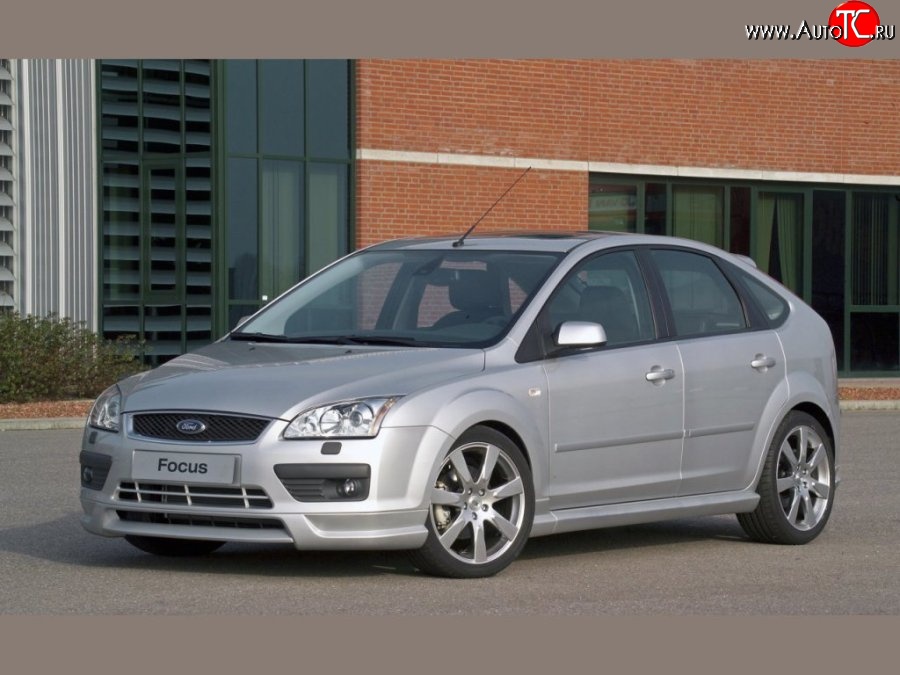 5 699 р. Накладка переднего бампера MS Ford Focus 2  седан дорестайлинг (2004-2008) (Неокрашенная)  с доставкой в г. Керчь