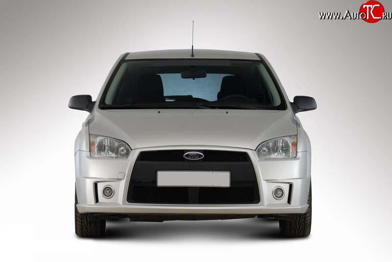 5 599 р. Передний бампер YTE Ford Focus 2 хэтчбэк 3 дв. дорестайлинг (2004-2007) (Неокрашенный)  с доставкой в г. Керчь