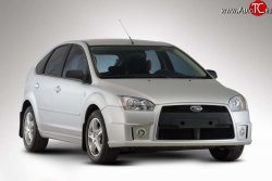 5 599 р. Передний бампер YTE Ford Focus 2 хэтчбэк 3 дв. дорестайлинг (2004-2007) (Неокрашенный)  с доставкой в г. Керчь. Увеличить фотографию 2