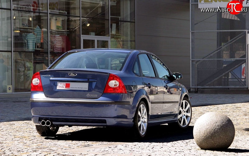 5 699 р. Накладка бампера MS Ford Focus 2  седан дорестайлинг (2004-2008) (Неокрашенная)  с доставкой в г. Керчь