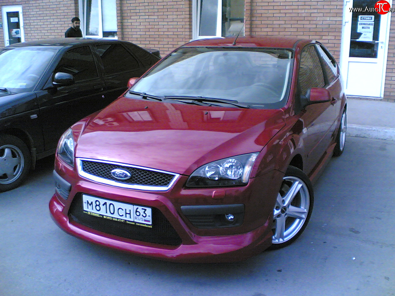 8 499 р. Накладка на передний бампер Снайпер Ford Focus 2  седан дорестайлинг (2004-2008) (Неокрашенная)  с доставкой в г. Керчь