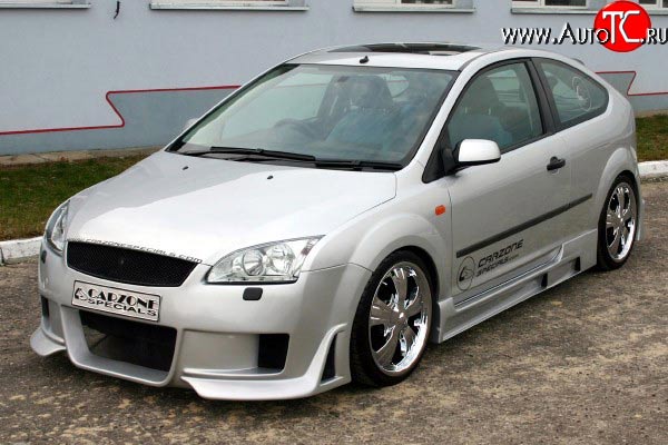 11 699 р. Передний бампер FUTURA Ford Focus 2 хэтчбэк 3 дв. дорестайлинг (2004-2007) (Неокрашенный)  с доставкой в г. Керчь