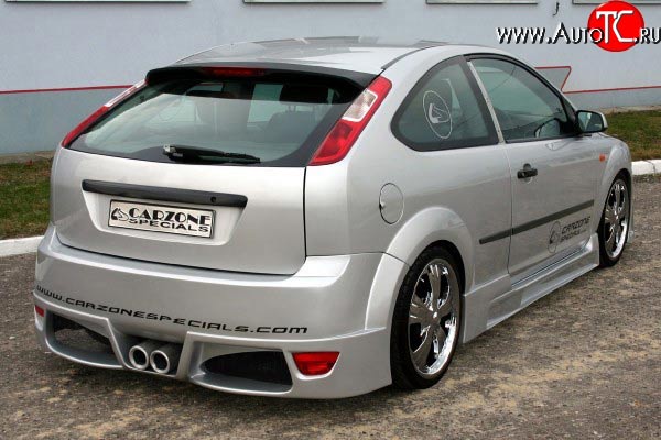8 949 р. Задний бампер FUTURA Ford Focus 2 хэтчбэк 5 дв. дорестайлинг (2004-2008) (Неокрашенный)  с доставкой в г. Керчь