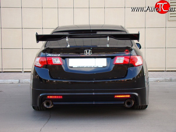 9 399 р. Юбка заднего бампера MUGEN  Honda Accord  8 CU (2008-2011) седан дорестайлинг (Неокрашенная)  с доставкой в г. Керчь