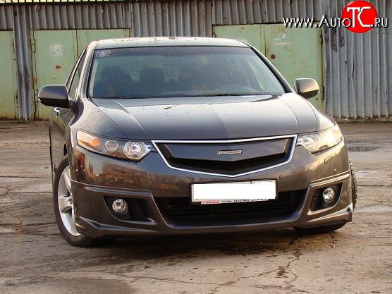 3 989 р. Вставка в оригинальную решетку радиатора MUGEN (дорестайлинг) Honda Accord 8 CU седан дорестайлинг (2008-2011) (Неокрашенная)  с доставкой в г. Керчь