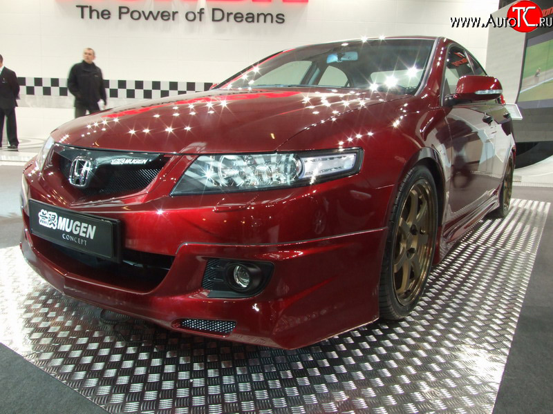 8 499 р. Накладка переднего бампера Mugen Style  Honda Accord ( 7 CL,  7 CM) (2005-2008) седан рестайлинг, универсал рестайлинг (Неокрашенная)  с доставкой в г. Керчь