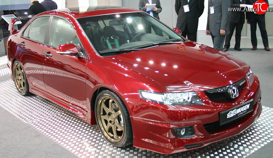 5 899 р. Пороги накладки Mugen Style рестайлинг  Honda Accord  7 CL (2002-2005) седан дорестайлинг (Неокрашенные)  с доставкой в г. Керчь