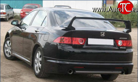 7 199 р. Накладка заднего бампера Mugen Style  Honda Accord  7 CL (2005-2008) седан рестайлинг (Неокрашенная)  с доставкой в г. Керчь